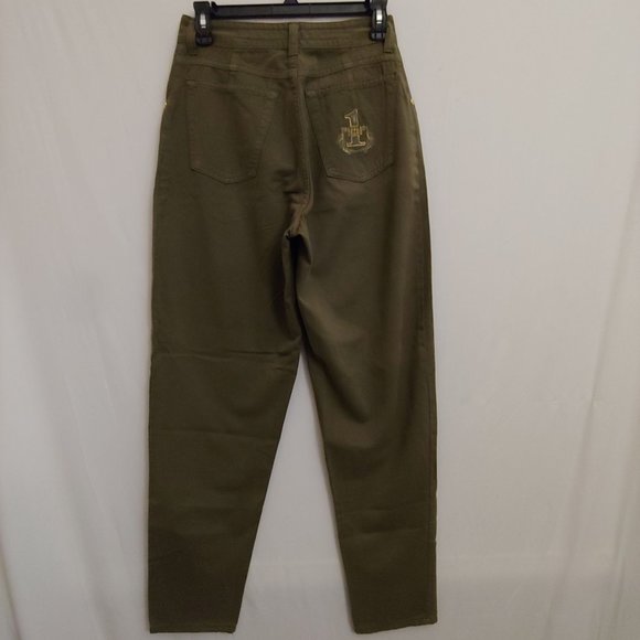 Trussardi Jeans Ittierre SPA Number One Army Green Straight Leg pants 30 Italy - Picture 8 of 13